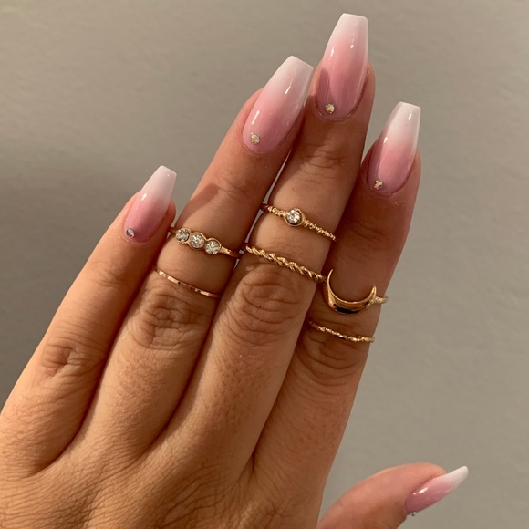 Jewelry - NEW Gold Mixed Boho Midi/Knuckle Ring Set
